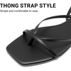 image:imageDREAM PAIRS Womens Strappy Lace Up Summer Flat Sandals  Comfortable Thong Design Gladiator Dressy Square Toe Tie Up Sandals for Walking Beach Vocation City Walks TravelBlack