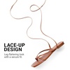 image:imageDREAM PAIRS Womens Strappy Lace Up Summer Flat Sandals  Comfortable Thong Design Gladiator Dressy Square Toe Tie Up Sandals for Walking Beach Vocation City Walks TravelBrown