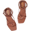 image:imageDREAM PAIRS Womens Strappy Lace Up Summer Flat Sandals  Comfortable Thong Design Gladiator Dressy Square Toe Tie Up Sandals for Walking Beach Vocation City Walks TravelBrown