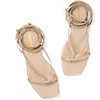 image:imageDREAM PAIRS Womens Strappy Lace Up Summer Flat Sandals  Comfortable Thong Design Gladiator Dressy Square Toe Tie Up Sandals for Walking Beach Vocation City Walks TravelNude