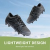 image:imageDREAM PAIRS Boys Girls Baseball Soccer Cleats  Football Kids Toddler Youth Comfortable Stable Lightweight Soccer Shoes Cleats with Cushioned InsoleBlackDarkGreyWhite
