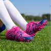 image:imageDREAM PAIRS Boys Girls Baseball Soccer Cleats  Football Kids Toddler Youth Comfortable Stable Lightweight Soccer Shoes Cleats with Cushioned InsoleFuchsiaPinkRoyalBlue