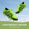 image:imageDREAM PAIRS Boys Girls Baseball Soccer Cleats  Football Kids Toddler Youth Comfortable Stable Lightweight Soccer Shoes Cleats with Cushioned InsoleNeon GreenBlack