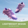 image:imageDREAM PAIRS Boys Girls Baseball Soccer Cleats  Football Kids Toddler Youth Comfortable Stable Lightweight Soccer Shoes Cleats with Cushioned InsolePinkPurple