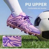 image:imageDREAM PAIRS Boys Girls Baseball Soccer Cleats  Football Kids Toddler Youth Comfortable Stable Lightweight Soccer Shoes Cleats with Cushioned InsolePinkPurple