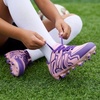 image:imageDREAM PAIRS Boys Girls Baseball Soccer Cleats  Football Kids Toddler Youth Comfortable Stable Lightweight Soccer Shoes Cleats with Cushioned InsolePinkPurple