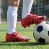 image:imageDREAM PAIRS Boys Girls Baseball Soccer Cleats  Football Kids Toddler Youth Comfortable Stable Lightweight Soccer Shoes Cleats with Cushioned InsoleRedBlackSilver