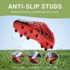 image:imageDREAM PAIRS Boys Girls Baseball Soccer Cleats  Football Kids Toddler Youth Comfortable Stable Lightweight Soccer Shoes Cleats with Cushioned InsoleRedBlackSilver