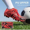 image:imageDREAM PAIRS Boys Girls Baseball Soccer Cleats  Football Kids Toddler Youth Comfortable Stable Lightweight Soccer Shoes Cleats with Cushioned InsoleRedBlackSilver