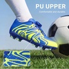 image:imageDREAM PAIRS Boys Girls Baseball Soccer Cleats  Football Kids Toddler Youth Comfortable Stable Lightweight Soccer Shoes Cleats with Cushioned InsoleRoyalLemonGreenSilver