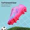 image:imageDREAM PAIRS Boys Girls Soccer Cleats  Youth Firm Ground Athletic Outdoor Training Football Shoes for Little Kid Big Kid ToddlerFuchsiaPinkRoyalBlue