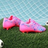 image:imageDREAM PAIRS Boys Girls Soccer Cleats  Youth Firm Ground Athletic Outdoor Training Football Shoes for Little Kid Big Kid ToddlerFuchsiaPinkRoyalBlue