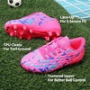 image:imageDREAM PAIRS Boys Girls Soccer Cleats  Youth Firm Ground Athletic Outdoor Training Football Shoes for Little Kid Big Kid ToddlerFuchsiaPinkRoyalBlue