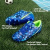 image:imageDREAM PAIRS Boys Girls Soccer Cleats  Youth Firm Ground Athletic Outdoor Training Football Shoes for Little Kid Big Kid ToddlerNavyBlueBlackNeon Green