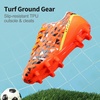 image:imageDREAM PAIRS Boys Girls Soccer Cleats  Youth Firm Ground Athletic Outdoor Training Football Shoes for Little Kid Big Kid ToddlerOrangeDarkGreyYellow