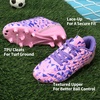 image:imageDREAM PAIRS Boys Girls Soccer Cleats  Youth Firm Ground Athletic Outdoor Training Football Shoes for Little Kid Big Kid ToddlerPinkPurple