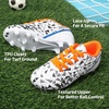 image:imageDREAM PAIRS Boys Girls Soccer Cleats  Youth Firm Ground Athletic Outdoor Training Football Shoes for Little Kid Big Kid ToddlerWhiteRoyalBlueOrange
