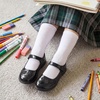 image:imageDREAM PAIRS Girls Mary Jane School Flower Shoes  Uniform Arch Support Dress Flats Cute Floral Decoration Antislip Flexible Sole for Little Big GirlAll Black