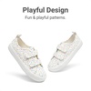 image:imageDREAM PAIRS Kids Sneakers Hook amp Loops  Playful cartoon design Breathable upper Lightweight Girls toddler Canvas ShoesBeigeMulti