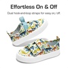 image:imageDREAM PAIRS Kids Sneakers Hook amp Loops  Playful cartoon design Breathable upper Lightweight Girls toddler Canvas ShoesBlueDinosaur