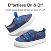 image:imageDREAM PAIRS Kids Sneakers Hook amp Loops  Playful cartoon design Breathable upper Lightweight Girls toddler Canvas ShoesNavyStar