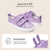 image:imageDREAM PAIRS Kids Sneakers Hook amp Loops  Playful cartoon design Breathable upper Lightweight Girls toddler Canvas ShoesPurple