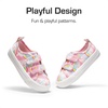 image:imageDREAM PAIRS Kids Sneakers Hook amp Loops  Playful cartoon design Breathable upper Lightweight Girls toddler Canvas ShoesRainbow