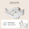 image:imageDREAM PAIRS Kids Sneakers Hook amp Loops  Playful cartoon design Breathable upper Lightweight Girls toddler Canvas ShoesSilver