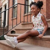image:imageDREAM PAIRS Kids Sneakers Hook amp Loops  Playful cartoon design Breathable upper Lightweight Girls toddler Canvas ShoesSilver