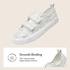 image:imageDREAM PAIRS Kids Sneakers Hook amp Loops  Playful cartoon design Breathable upper Lightweight Girls toddler Canvas ShoesSilver