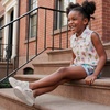 image:imageDREAM PAIRS Kids Sneakers Hook amp Loops  Playful cartoon design Breathable upper Lightweight Girls toddler Canvas ShoesSilver