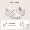 image:imageDREAM PAIRS Kids Sneakers Hook amp Loops  Playful cartoon design Breathable upper Lightweight Girls toddler Canvas ShoesWhite