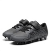 image:imageDREAM PAIRS Kids Soccer Cleats Boys Girls  Kids Youth Multi Ground Outdoor Football Shoes for LittleBig Kid StrikeLine StrapBlackDark Grey