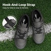 image:imageDREAM PAIRS Kids Soccer Cleats Boys Girls  Kids Youth Multi Ground Outdoor Football Shoes for LittleBig Kid StrikeLine StrapBlackDark Grey