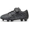 image:imageDREAM PAIRS Kids Soccer Cleats Boys Girls  Kids Youth Multi Ground Outdoor Football Shoes for LittleBig Kid StrikeLine StrapBlackDark Grey