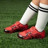 image:imageDREAM PAIRS Kids Soccer Cleats Boys Girls  Kids Youth Multi Ground Outdoor Football Shoes for LittleBig Kid StrikeLine StrapRedBlack