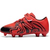 image:imageDREAM PAIRS Kids Soccer Cleats Boys Girls  Kids Youth Multi Ground Outdoor Football Shoes for LittleBig Kid StrikeLine StrapRedBlack