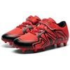 image:imageDREAM PAIRS Kids Soccer Cleats Boys Girls  Kids Youth Multi Ground Outdoor Football Shoes for LittleBig Kid StrikeLine StrapRedBlack