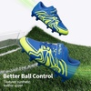 image:imageDREAM PAIRS Kids Soccer Cleats Boys Girls  Kids Youth Multi Ground Outdoor Football Shoes for LittleBig Kid StrikeLine StrapRoyal BlueNeon Green