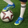image:imageDREAM PAIRS Kids Soccer Cleats Boys Girls  Kids Youth Multi Ground Outdoor Football Shoes for LittleBig Kid StrikeLine StrapRoyal BlueNeon Green