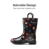 image:imageDREAM PAIRS Kids Waterproof Rain Boots  LightweightNonSlip OutsoleOutdoor Rainy PlayCute Printed PatternsUnisex Boys Girls ToddlerBlack