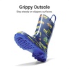 image:imageDREAM PAIRS Kids Waterproof Rain Boots  LightweightNonSlip OutsoleOutdoor Rainy PlayCute Printed PatternsUnisex Boys Girls ToddlerDark Blue