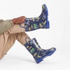 image:imageDREAM PAIRS Kids Waterproof Rain Boots  LightweightNonSlip OutsoleOutdoor Rainy PlayCute Printed PatternsUnisex Boys Girls ToddlerDark Blue
