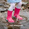 image:imageDREAM PAIRS Kids Waterproof Rain Boots  LightweightNonSlip OutsoleOutdoor Rainy PlayCute Printed PatternsUnisex Boys Girls ToddlerHot Pink