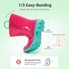 image:imageDREAM PAIRS Kids Waterproof Rain Boots  LightweightNonSlip OutsoleOutdoor Rainy PlayCute Printed PatternsUnisex Boys Girls ToddlerHot Pink