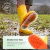 image:imageDREAM PAIRS Kids Waterproof Rain Boots  LightweightNonSlip OutsoleOutdoor Rainy PlayCute Printed PatternsUnisex Boys Girls ToddlerYellow
