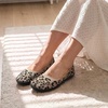 image:imageDREAM PAIRS Womens Ballet Flats Wide Toe Arch Support  Comfort Barefoot Knit Breathable Foldable Antislip Flats Walking ShoesLeopard