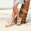 image:imageDREAM PAIRS Womens Beach Water Summer Flat Sandals  Lightweight Quickdry Upper Footbed with Arch Support Nonslip amp Durable TPR Outsole for Beach or City WalkingBeige