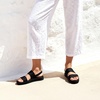 image:imageDREAM PAIRS Womens Beach Water Summer Flat Sandals  Lightweight Quickdry Upper Footbed with Arch Support Nonslip amp Durable TPR Outsole for Beach or City WalkingAll Black