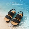 image:imageDREAM PAIRS Womens Beach Water Summer Flat Sandals  Lightweight Quickdry Upper Footbed with Arch Support Nonslip amp Durable TPR Outsole for Beach or City WalkingBlack